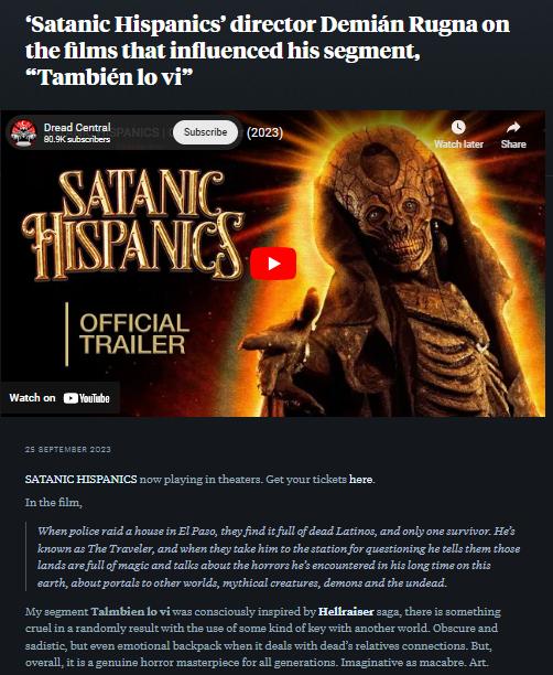‘Satanic Hispanics’ director Demián Rugna on the films that influenced his segment, “También lo vi”
